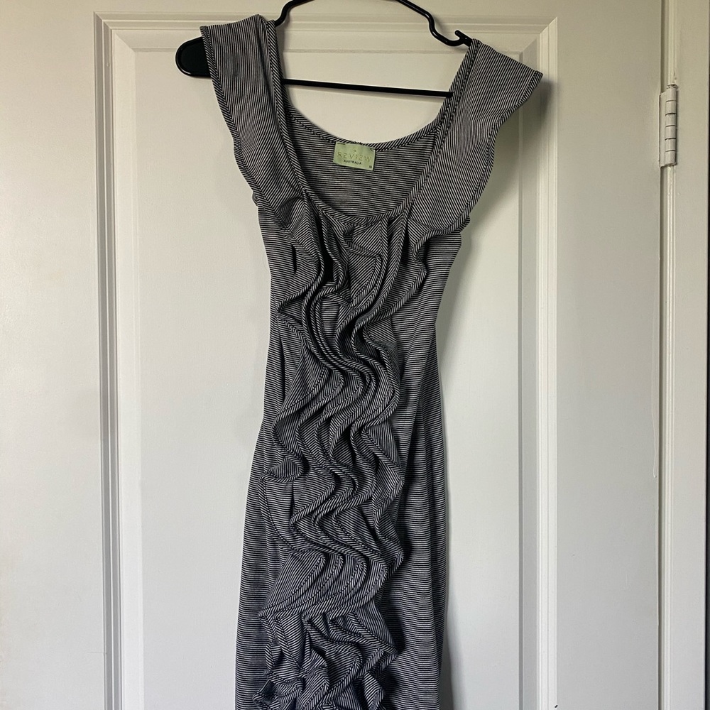 Grey Ruffle Dress - Picture 2 of 2